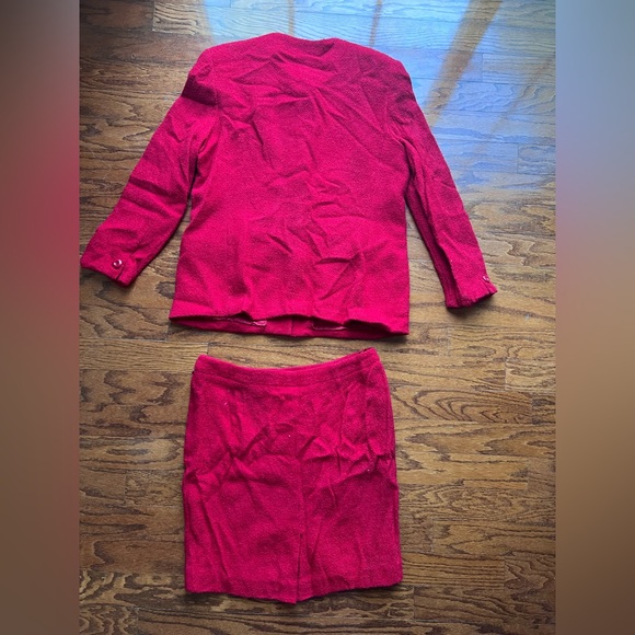 Rena Rowan Bright Red Two-Piece Skirt Set - Picture 2 of 3